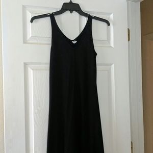Black cotton maxi dress